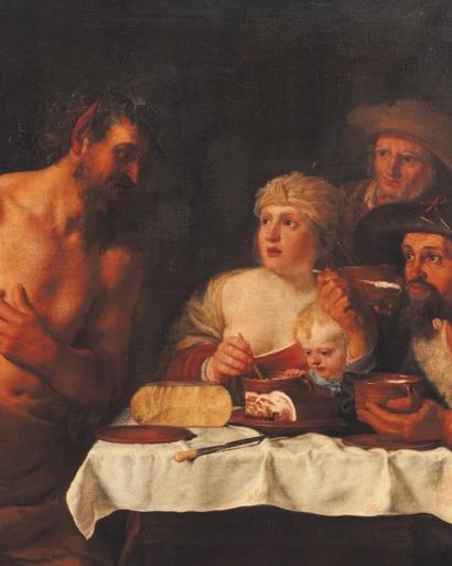 ATTRIBUÉ À JOHANNES LISS (1597-1629)
Le satyre...