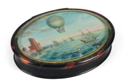 ECOLE FRANÇAISE VERS 1790
Rare boite ovale...