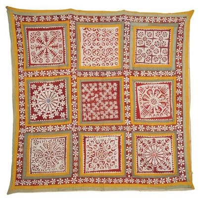 Textiles Kutch en coton et soie, à décor...