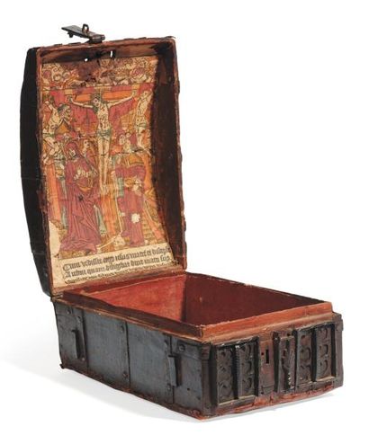 [COFFRET DE MESSAGER]. Crucifixion. Vers...