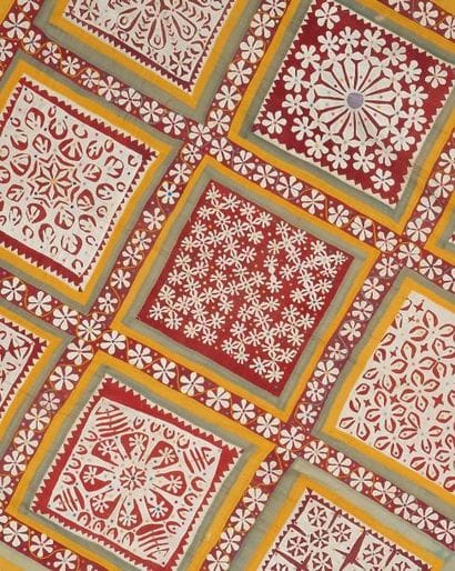 Textiles Kutch en coton et soie, à décor...