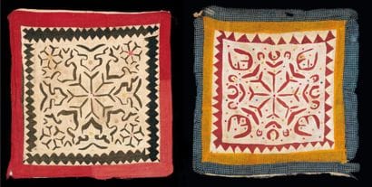 Textiles Kutch-lot composé deux carrés de...