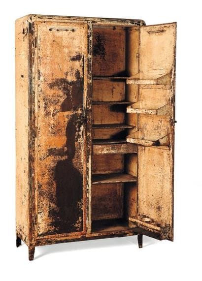 Armoire de laboratoire en métal peint (manque...