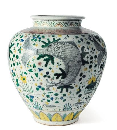 Vase Kutani, Japon, XVIIe siècle. H_40 c...