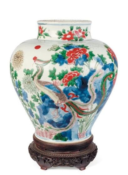 Potiche en porcelaine. Chine, XVIIe siècle...