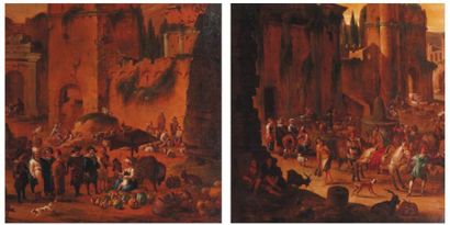 PEETER VAN BREDAEL (ANVERS 1629-1719)
Scènes...