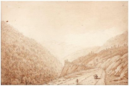 ATTRIBUÉ À ACHILLE ETNA MICHALON (1796-1822)
Paysage...