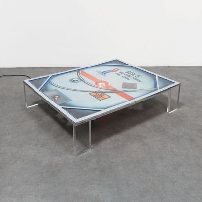 Peter KLASEN (né en 1935)
Table basse éclairante...