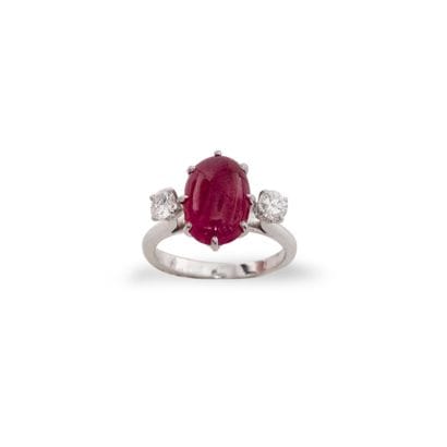 Platinum and 18K (750) white gold ring set...