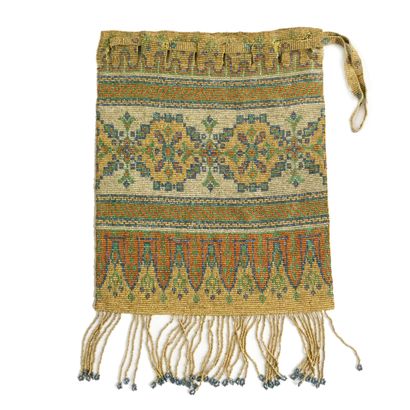 Evening bag entirely woven with sandblasted...
