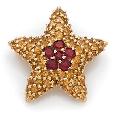 FRED (attribué à).

Broche en or jaune 18K...