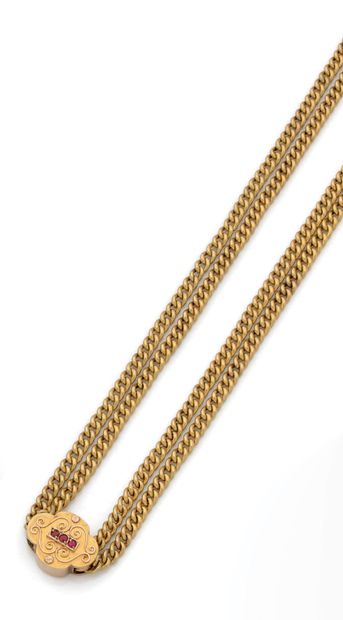 SAUTOIR en or 14k (585) à maille entrelacée...