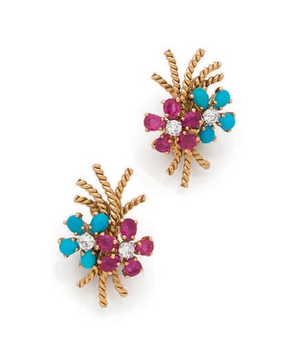 BOUCHERON.

Paire de clips d'oreille en fils...
