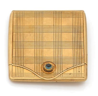 Etui à allumettes en or jaune 18K (750) de...