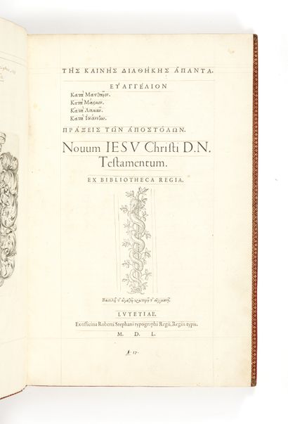 [BIBLIA]. Novum Testamentum. [Graece]. Ex...