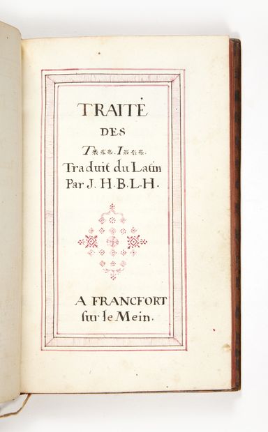 [HOLBACH]
A Treatise on the Three I[mposter]....