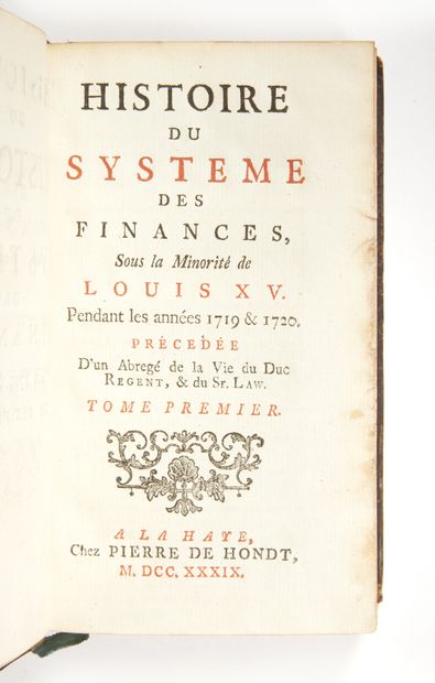[DU HAUTCHAMP]
Histoire du système des finances...