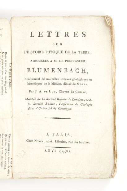 DELUC, Jean André
Physical and moral letters...
