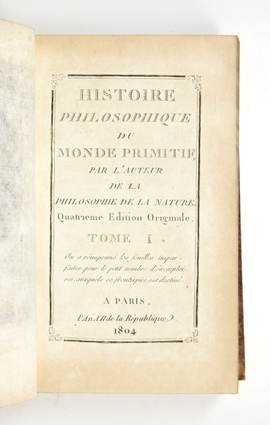 [DELISLE de SALES, Jean-Baptiste-Claude]
Philosophical...