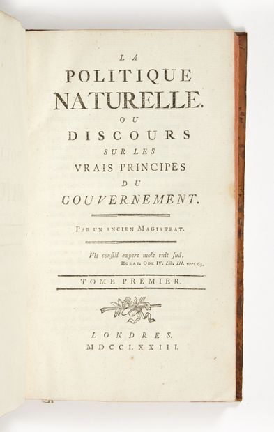 HOLBACH, Paul-Henri Thiry, baron
Natural...