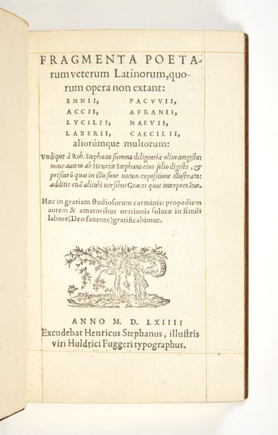 ESTIENNE, Robert & Henri
Fragmenta poetarum...