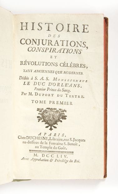 DUPORT DU TERTRE, François-Joachim
Histoire...