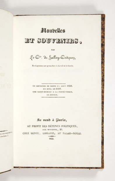 DU HALLAY-COËTQUEN, Jean
Nouvelles et souvenirs....