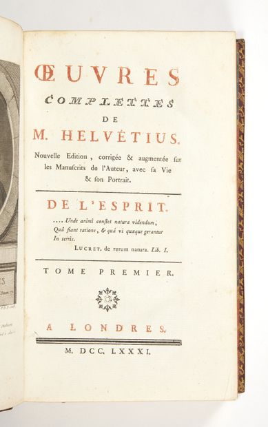 HELVETIUS, Claude Adrien
Complete works....