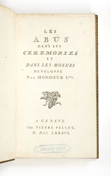 [DULAURENS, Henri-Joseph]
Les Abus dans les...