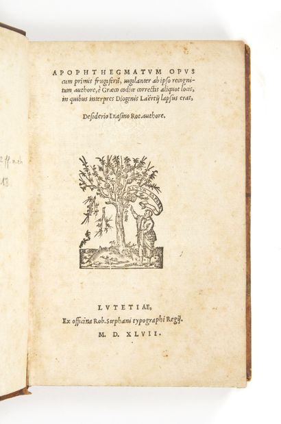 ERASMUS, Desiderius
Apophthegmatum opus....