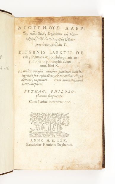 DIOGENES, Laertius
De vitis, dogmatis & Apophthegmatis...