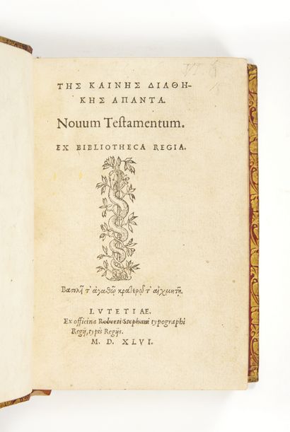 BIBLIA. Novum Testamentum. [Graece]. Ex Bibliotheca...