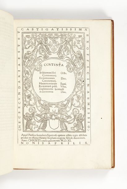 ARISTOTE
In hoc opere contenta: In politica...