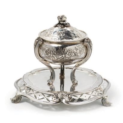 SILVER BOWL AND TRAY Antwerp, 1771
Bowl on...