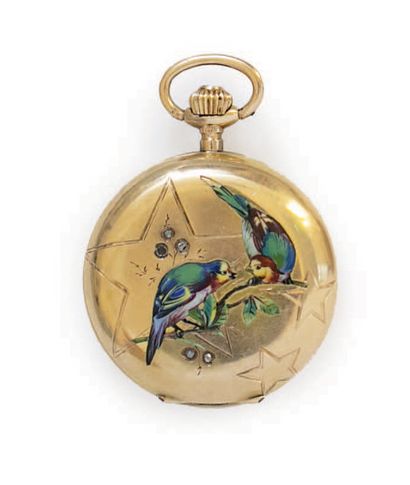 LOT OF 2 14k (585) gold NECKWATCHES of the...