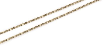 14 carat (585) gold long necklace with round...