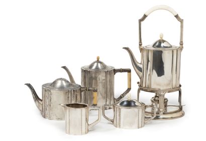 LARGE SILVER TEA AND COFFEE SET Germany,...