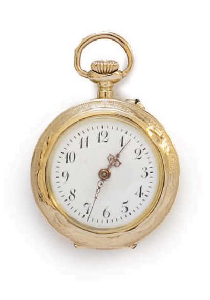 LOT OF 4 NECKWATCHES in 14k (585) yellow...