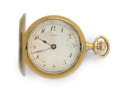 LOT OF 3 NECKWATCHES in 18k (750) yellow...