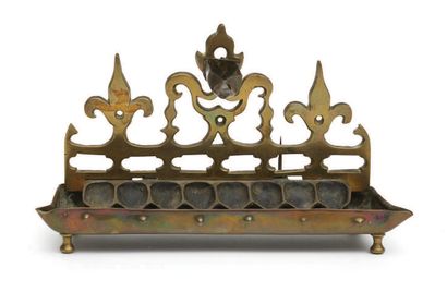 BRONZE HANUKA LAMP Netherlands, circa 1800
Model...