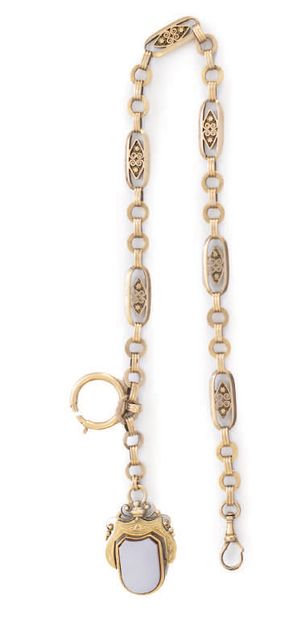 CHAINE en or 14 carats (585) à maille filigrane...