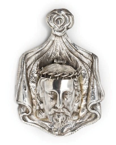 SILVER BENITIER Antwerp, 1714
Date stamp...