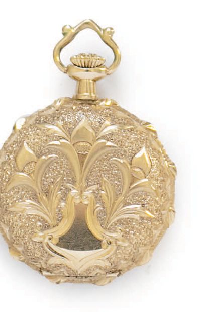 LOT OF 4 NECKWATCHES in 14k (585) yellow...