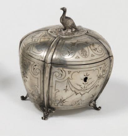 SILVER SUGAR BOX Austro-Hungarian Empire,...
