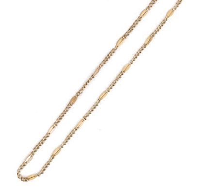 14K gold chain (585) with flat Figaro link...