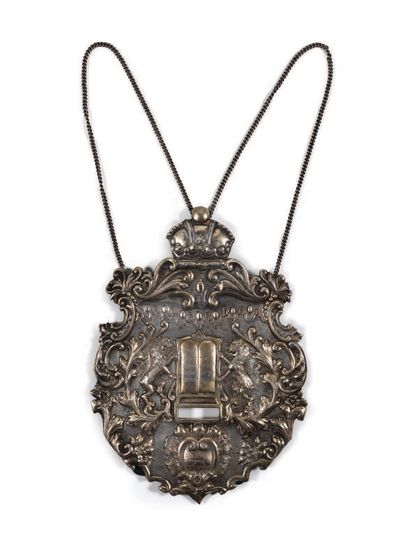 ORNAMENTAL SILVER TORAH PLAQUE Austro-Hungarian...