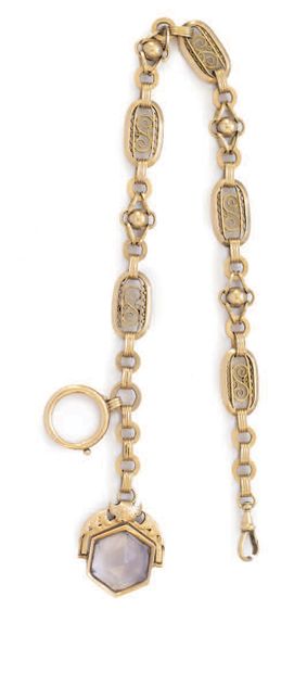 CHAINE en or 14 carats (585) à maille filigrane...