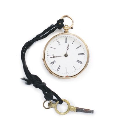 LOT OF 3 14k (585) yellow gold collar watches,...