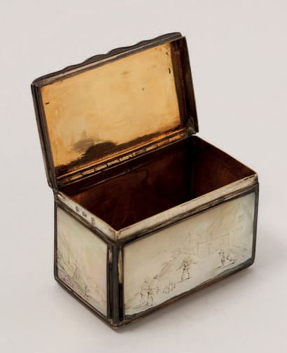 SILVER, GOLD AND PEARL BOX Antwerp, 1777
Date...