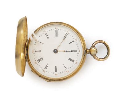 LOT OF 3 NECKWATCHES in 18k (750) yellow...